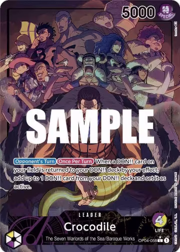 Crocodile (058) (Alternate Art) (OP04-058), Kingdoms of Intrigue — One Piece card price