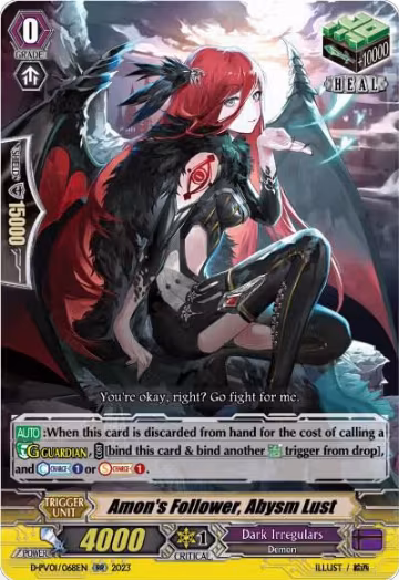 Amon's Follower, Abysm Lust (D-PV01/068EN), D-PV01: History Collection — Vanguard card price