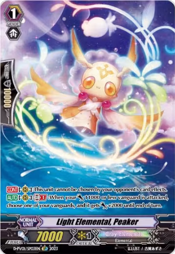 Light Elemental, Peaker (SP) (D-PV01/SP03EN), D-PV01: History Collection — Vanguard card price