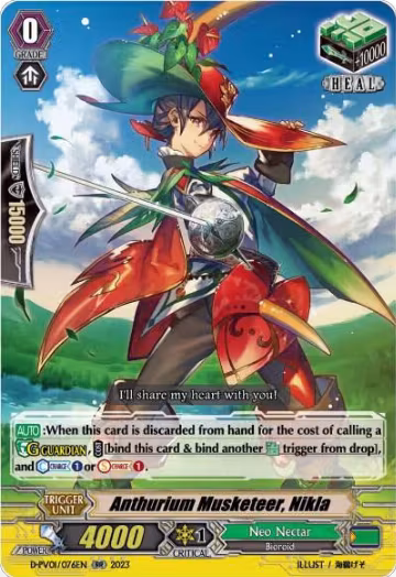 Anthurium Musketeer, Nikla (D-PV01/076EN), D-PV01: History Collection — Vanguard card price