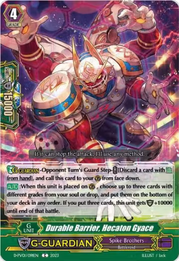 Durable Barrier, Hecaton Gyace (D-PV01/091EN), D-PV01: History Collection — Vanguard card price
