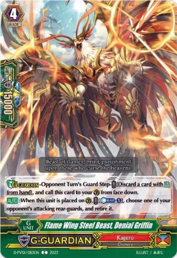 Flame Wing Steel Beast, Denial Griffin (D-PV01/083EN), D-PV01: History Collection — Vanguard card price