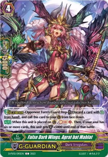 False Dark Wings, Agrat bat Mahlat (D-PV01/092EN), D-PV01: History Collection — Vanguard card price