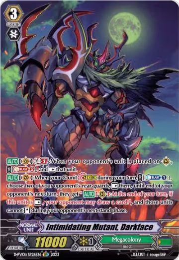 Intimidating Mutant, Darkface (SP) (D-PV01/SP26EN), D-PV01: History Collection — Vanguard card price