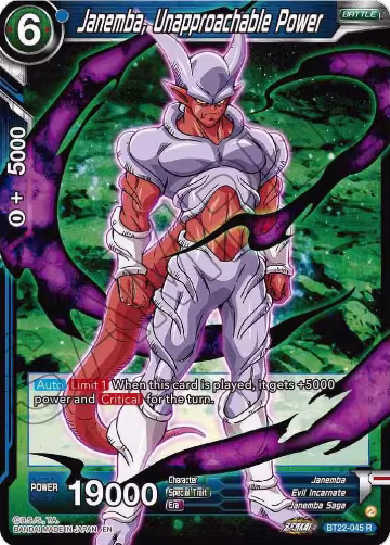 Janemba, Unapproachable Power (BT22-045), Critical Blow — DB Super card price