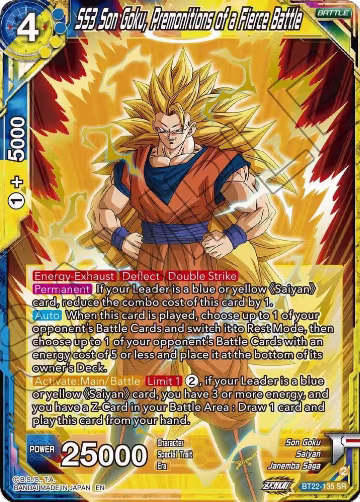 SS3 Son Goku, Premonitions of a Fierce Battle (BT22-135), Critical Blow — DB Super card price