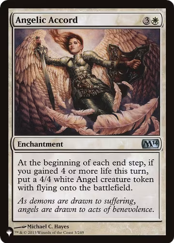 Angelic Accord (3), The List Reprints — Magic card price