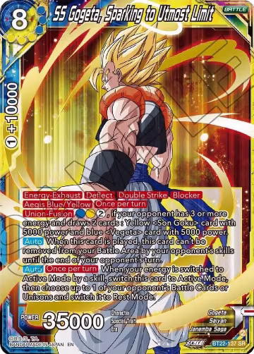 SS Gogeta, Sparking to Utmost Limit (BT22-137), Critical Blow — DB Super card price
