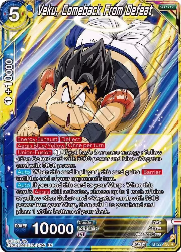 Veku, Comeback From Defeat (BT22-136), Critical Blow — DB Super card price