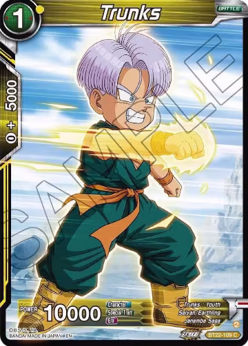Trunks (BT22-109), Critical Blow — DB Super card price