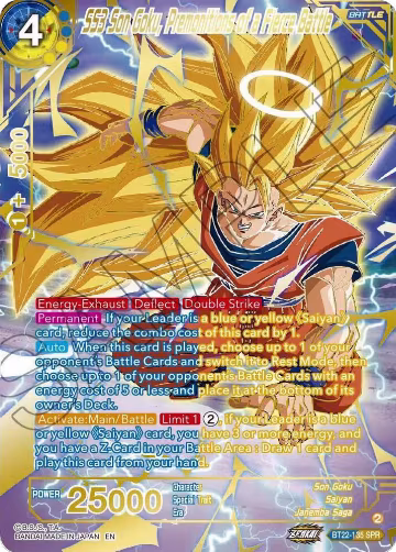 SS3 Son Goku, Premonitions of a Fierce Battle (SPR) (BT22-135), Critical Blow — DB Super card price
