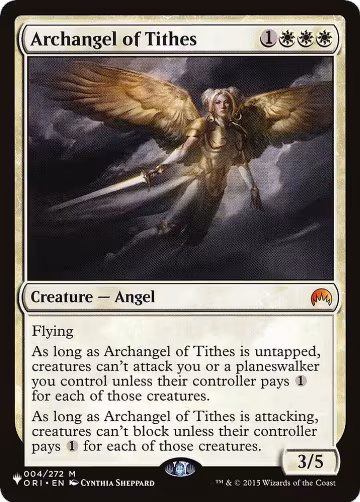 Archangel of Tithes (4), The List Reprints — Magic card price