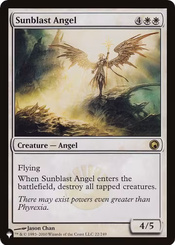 Sunblast Angel (22), The List Reprints — Magic card price
