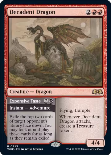 Decadent Dragon (223), Wilds of Eldraine — Magic card price
