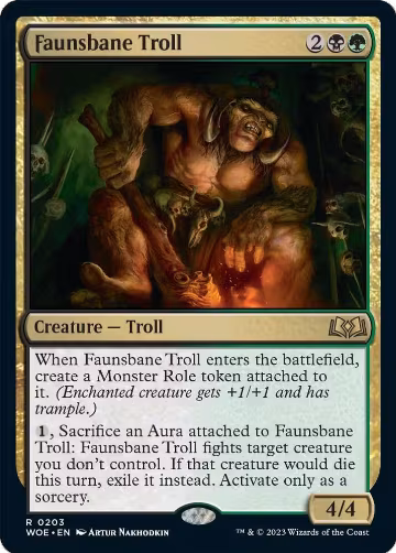 Faunsbane Troll (203), Wilds of Eldraine — Magic card price