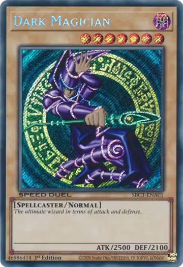 Dark Magician (A) (Secret Rare) (SBC1-ENA01), Speed Duel: Streets of Battle City — Yu-Gi-Oh! card price