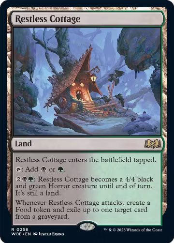 Restless Cottage (258), Wilds of Eldraine — Magic card price