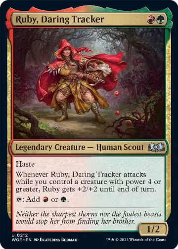 Ruby, Daring Tracker (212), Wilds of Eldraine — Magic card price