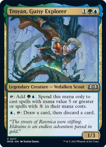 Troyan, Gutsy Explorer (217), Wilds of Eldraine — Magic card price