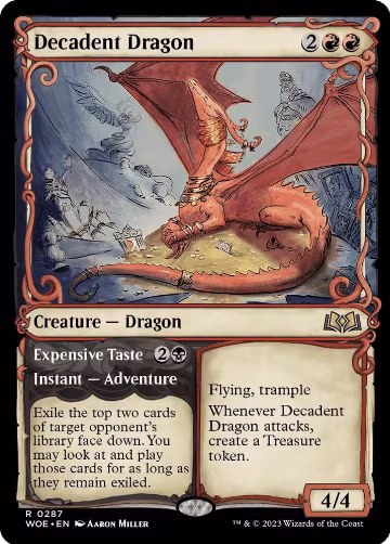 Decadent Dragon (Showcase) (287), Wilds of Eldraine — Magic card price