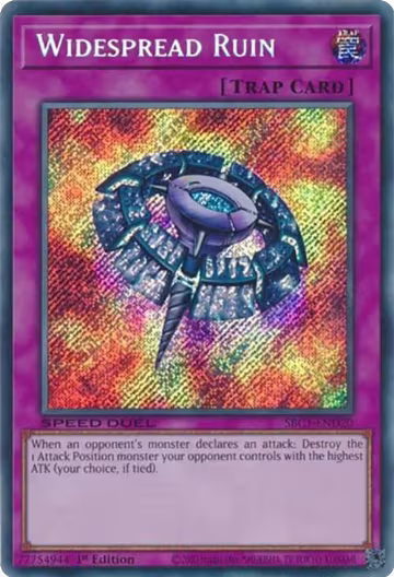 Widespread Ruin (Secret Rare) (SBC1-END20), Speed Duel: Streets of Battle City — Yu-Gi-Oh! card price