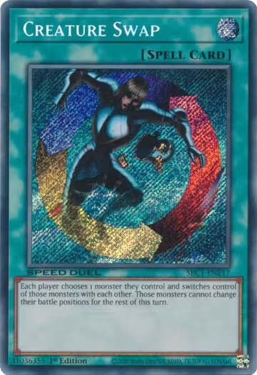 Creature Swap (Secret Rare) (SBC1-ENE17), Speed Duel: Streets of Battle City — Yu-Gi-Oh! card price
