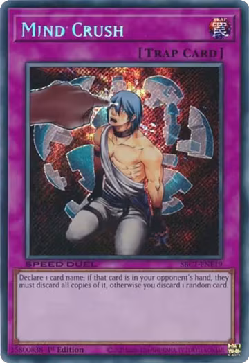 Mind Crush (Secret Rare) (SBC1-ENE19), Speed Duel: Streets of Battle City — Yu-Gi-Oh! card price