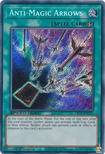 Anti-Magic Arrows (Secret Rare) (SBC1-ENG11), Speed Duel: Streets of Battle City — Yu-Gi-Oh! card price