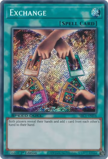 Exchange (Secret Rare) (SBC1-ENI16), Speed Duel: Streets of Battle City — Yu-Gi-Oh! card price