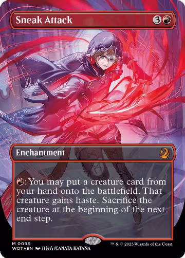 Sneak Attack (Anime Borderless) (Confetti Foil) (99), Wilds of Eldraine: Enchanting Tales — Magic card price