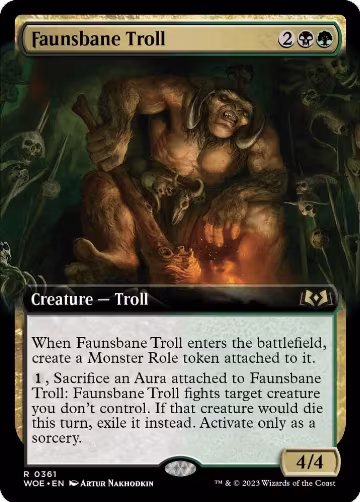 Faunsbane Troll (Extended Art) (361), Wilds of Eldraine — Magic card price