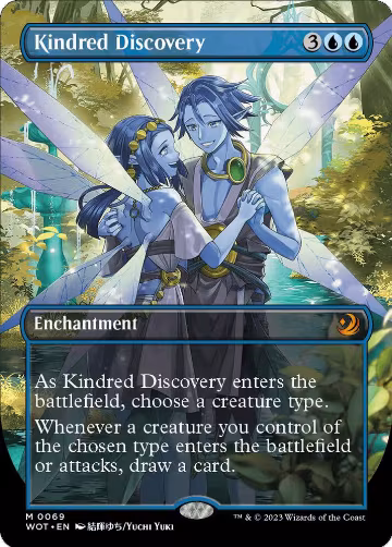 Kindred Discovery (Anime Borderless) (69), Wilds of Eldraine: Enchanting Tales — Magic card price