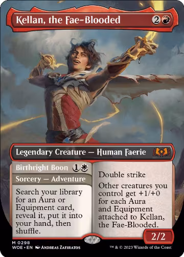 Kellan, the Fae-Blooded (Borderless) (298), Wilds of Eldraine — Magic card price