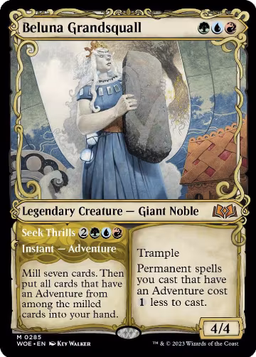 Beluna Grandsquall (Showcase) (285), Wilds of Eldraine — Magic card price