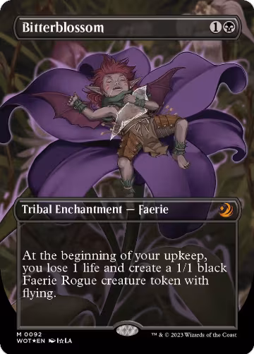 Bitterblossom (Anime Borderless) (Confetti Foil) (92), Wilds of Eldraine: Enchanting Tales — Magic card price