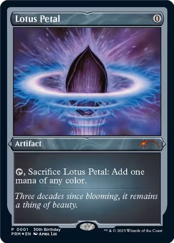 Lotus Petal (Foil Etched) (1), Unique and Miscellaneous Promos — Magic card price