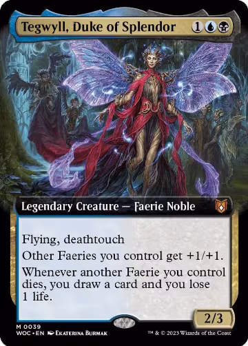 Tegwyll, Duke of Splendor (Extended Art) (39), Commander: Wilds of Eldraine — Magic card price