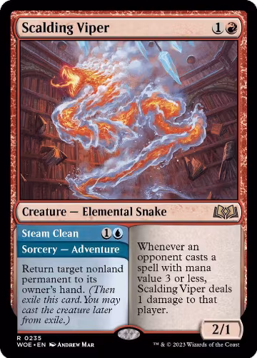 Scalding Viper (235), Wilds of Eldraine — Magic card price