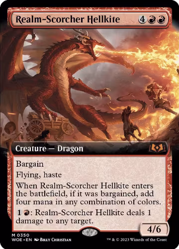 Realm-Scorcher Hellkite (Extended Art) (350), Wilds of Eldraine — Magic card price