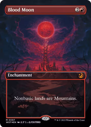 Blood Moon (Anime Borderless) (Confetti Foil) (97), Wilds of Eldraine: Enchanting Tales — Magic card price