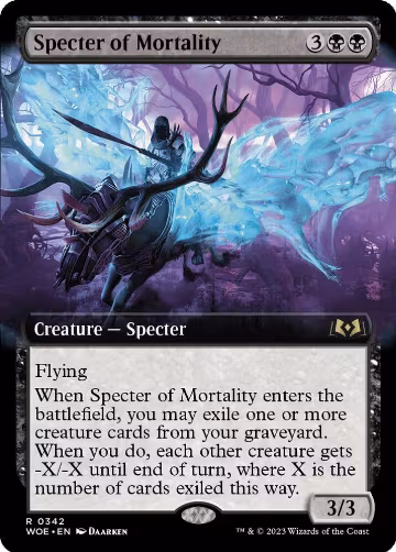 Specter of Mortality (Extended Art) (342), Wilds of Eldraine — Magic card price