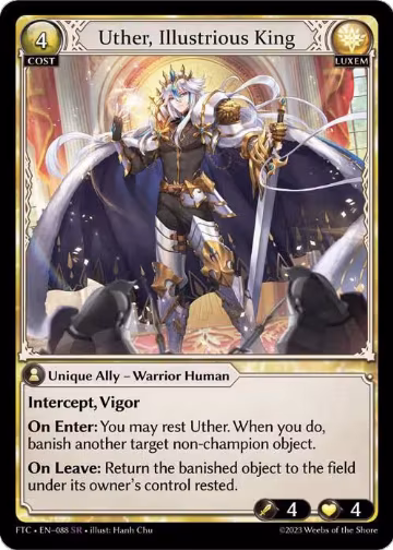 Uther, Illustrious King (088), Fractured Crown — Grand Archive card price