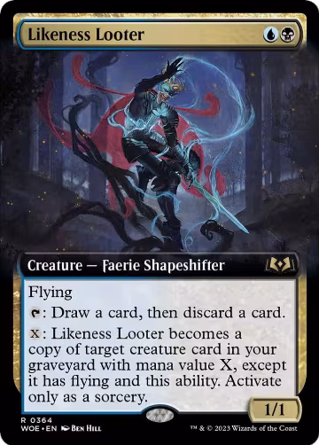 Likeness Looter (Extended Art) (364), Wilds of Eldraine — Magic card price