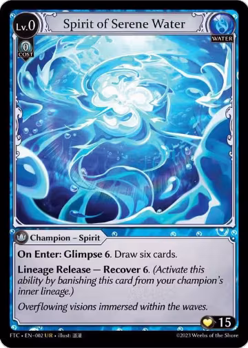 Spirit of Serene Water (002), Fractured Crown — Grand Archive card price