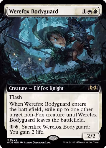 Werefox Bodyguard (Extended Art) (329), Wilds of Eldraine — Magic card price
