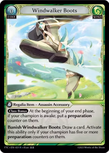 Windwalker Boots (021), Fractured Crown — Grand Archive card price