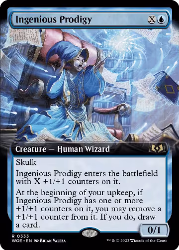 Ingenious Prodigy (Extended Art) (333), Wilds of Eldraine — Magic card price