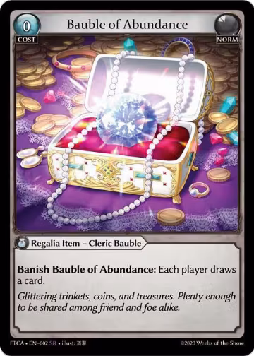 Bauble of Abundance (002), Fractured Crown — Grand Archive card price