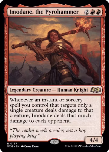 Imodane, the Pyrohammer (137), Wilds of Eldraine — Magic card price