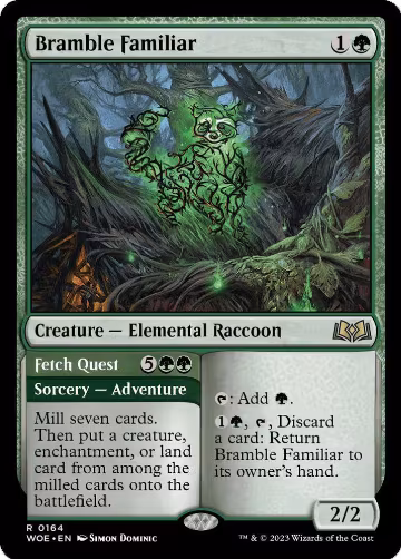 Bramble Familiar (164), Wilds of Eldraine — Magic card price